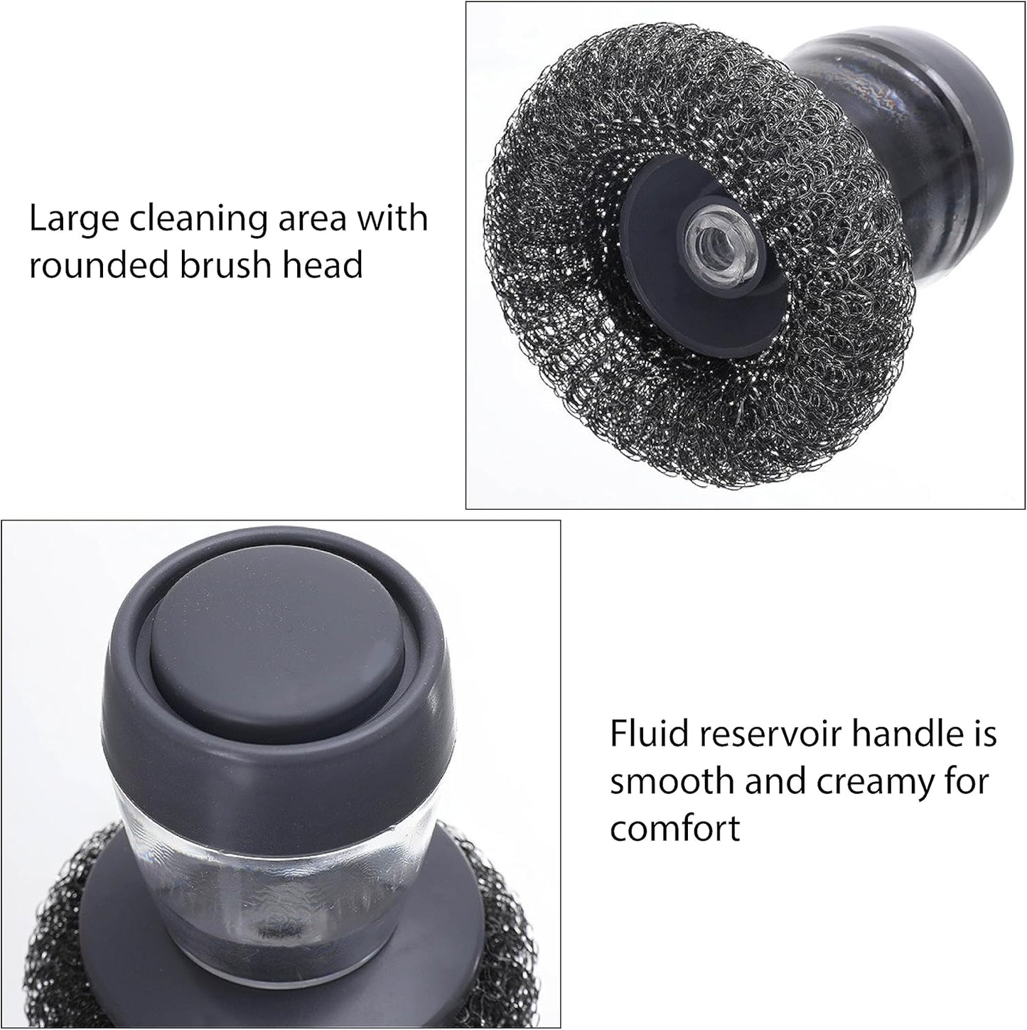 Steel whool with Dispenser - سيفة مع مضخ صابون