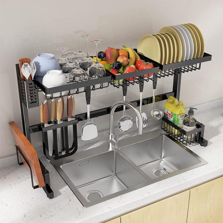 Kitchen Rack Dish Drying Rack Over The Sink