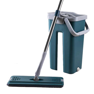Microfiber flat mop with bucket