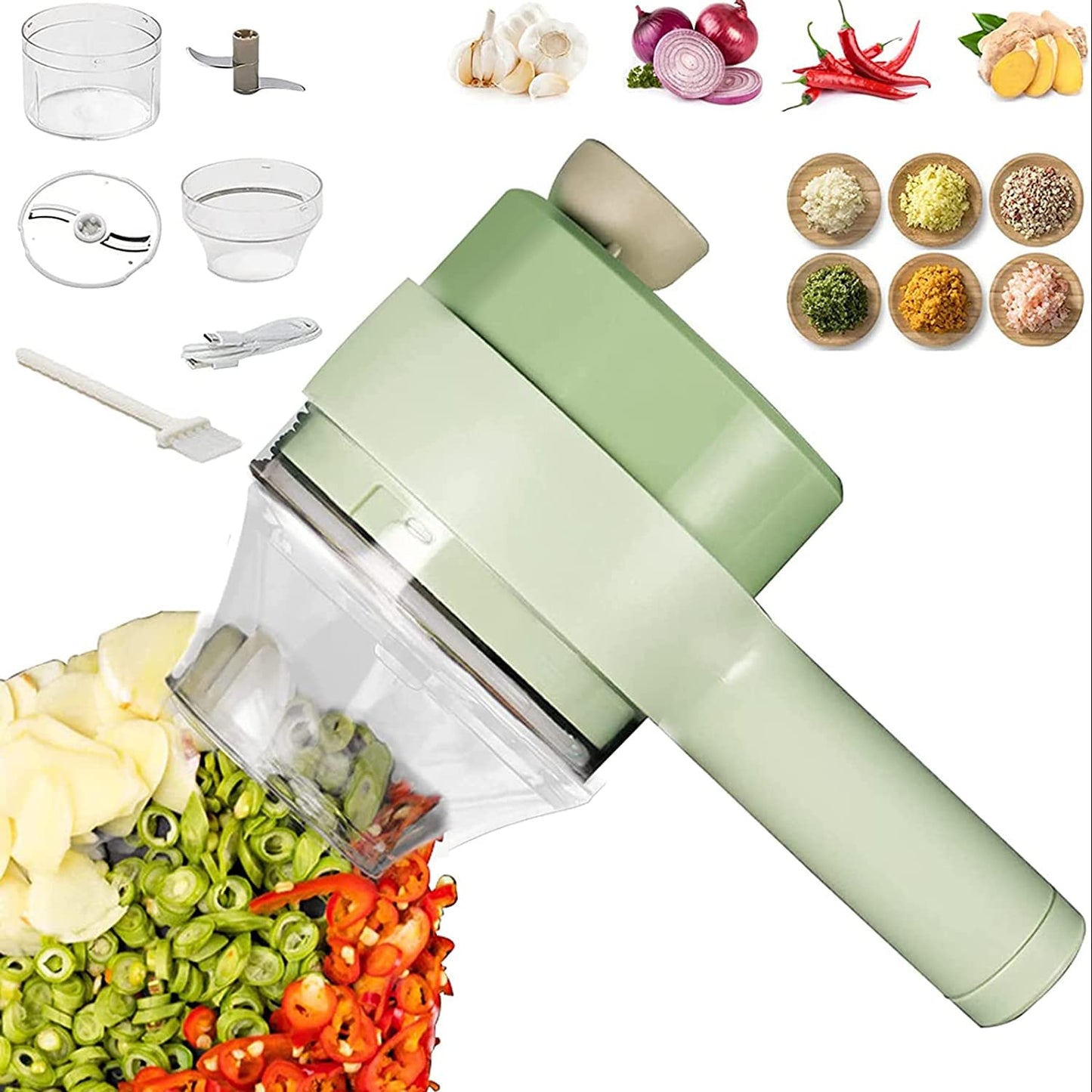 Electric rechargeable vegetable chopper