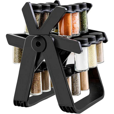 18 Jars Rotating spice rack shelf