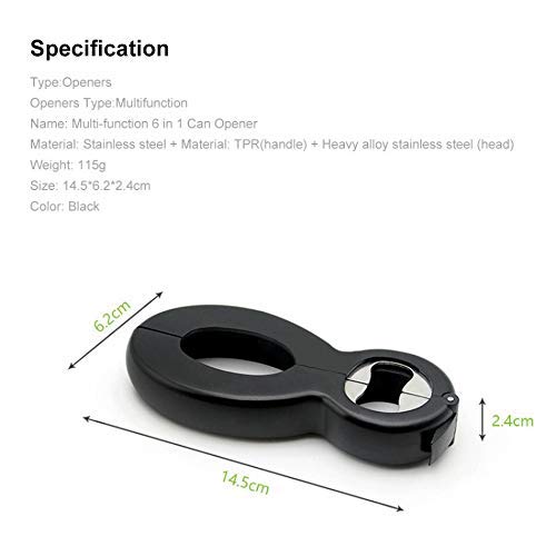 6 in 1 Can Opener - مفتاح علب 6 ب 1