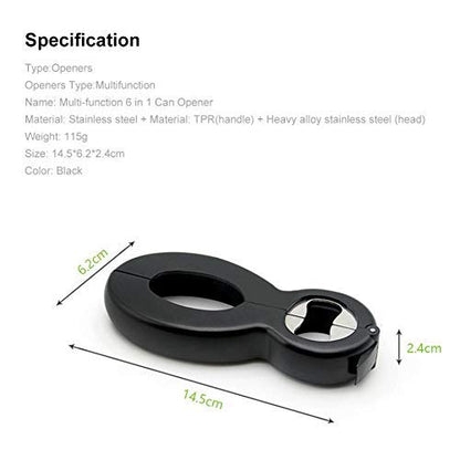 6 in 1 Can Opener - مفتاح علب 6 ب 1