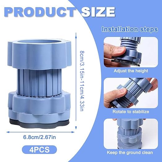 Adjustable Washing Machine Pads - قواعد غسالة قابلة للتعديل