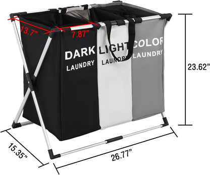 3 Section Laundry Basket - سل غسيل ثلاث خانات