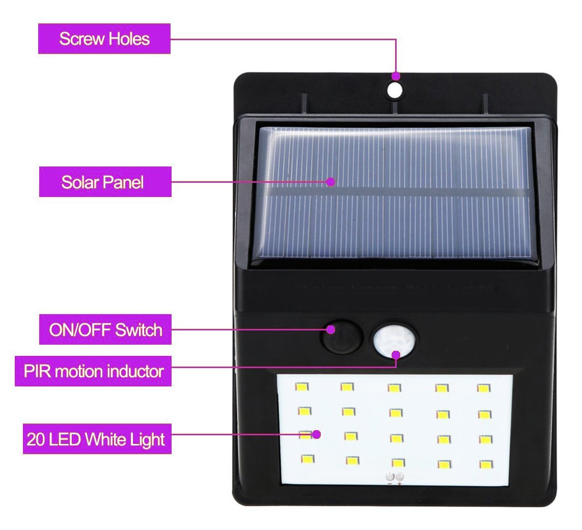 LED Solar Power Light - لمبة ليد عالطاقة الشمسية