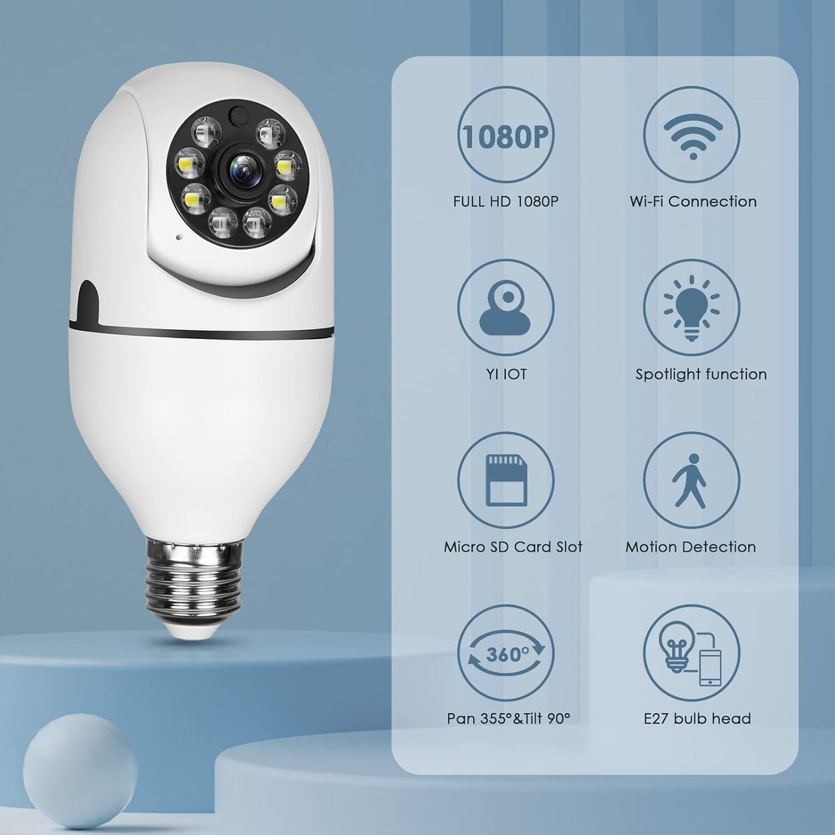 Rotating Camera Lamp - كاميرا لمبة قابلة للدوران