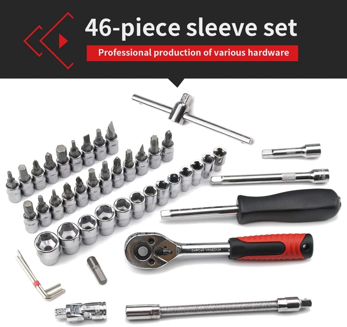 46 Pcs Tools Set - طقم عدة طقطاق