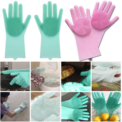 Silicon Washing Gloves - كفوف جلي سيليكون