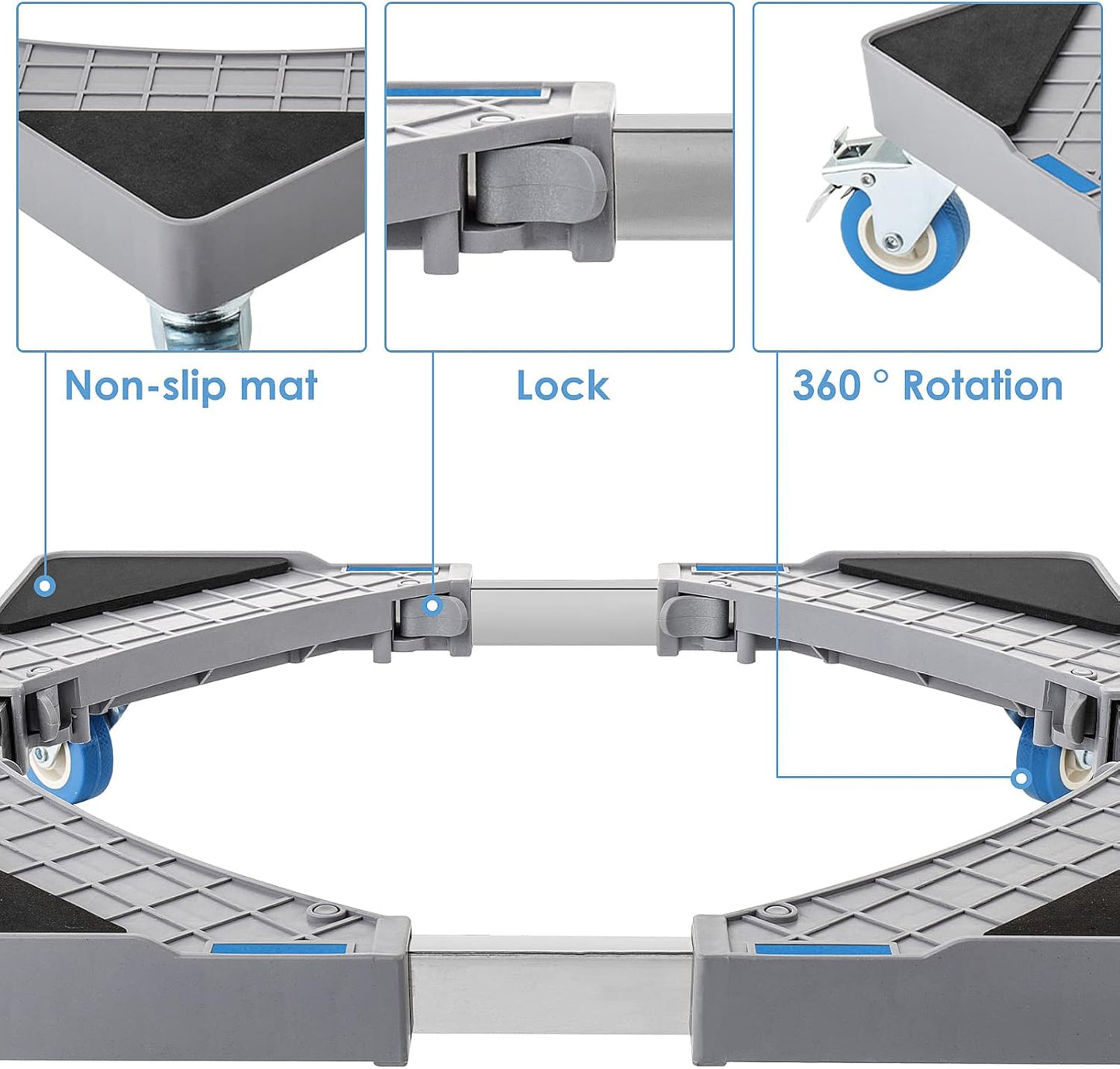 Adjustable Washing Machine Rack - قاعدة غسالة متحركة