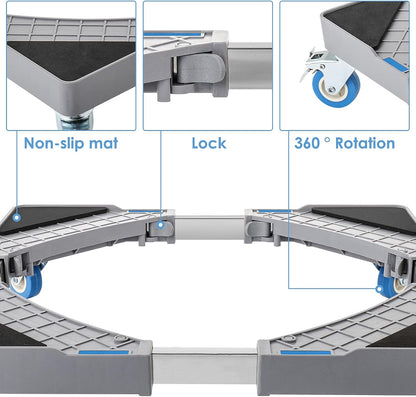 Adjustable Washing Machine Rack - قاعدة غسالة متحركة