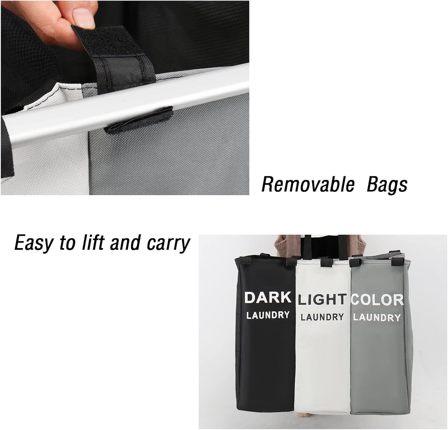 3 Section Laundry Basket - سل غسيل ثلاث خانات