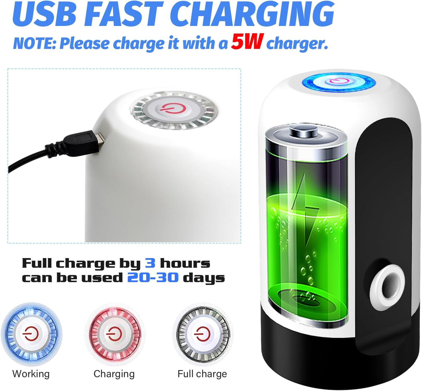 Rechargeable Water Dispenser - مضخ مي تشريج