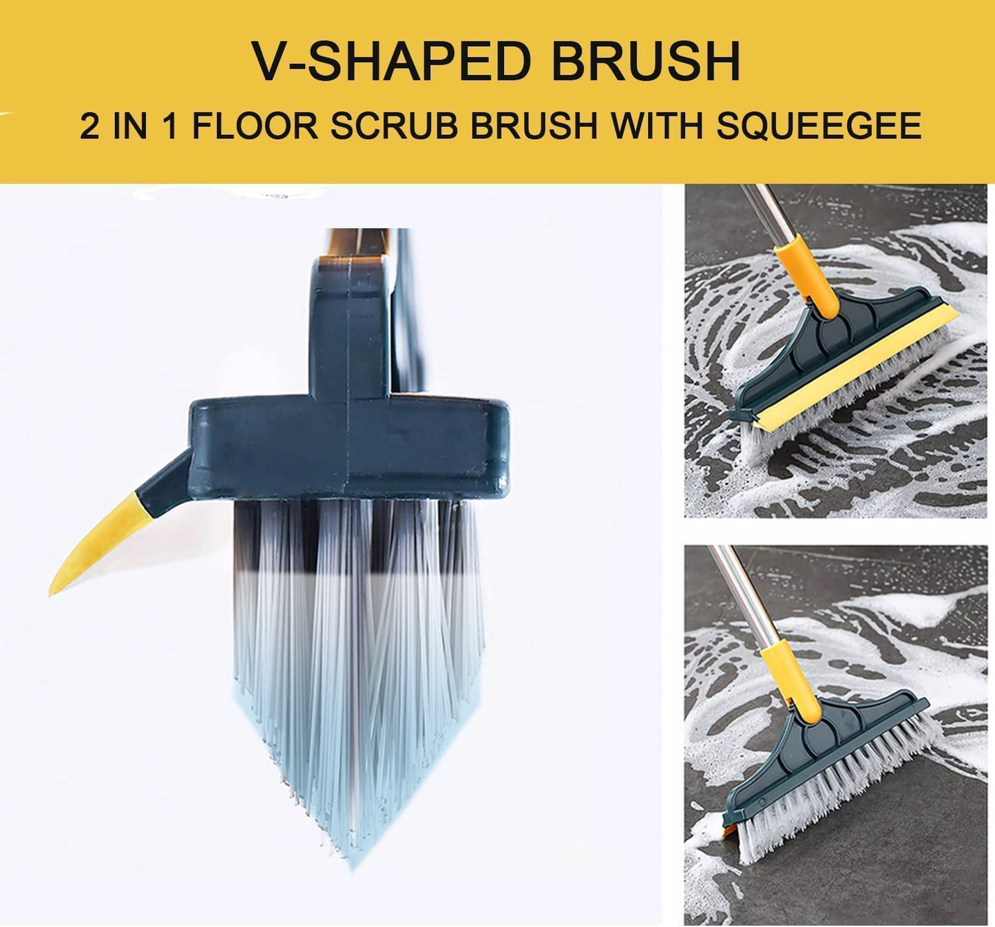 2 in 1 Brush Mop - ممسحة مع فرشاية