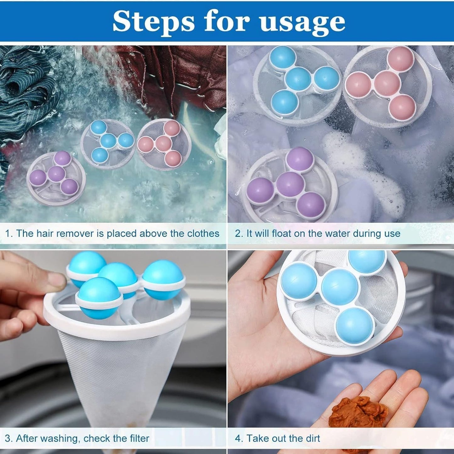 Washing Machine Lint Ball - كرة ازالة الوبر