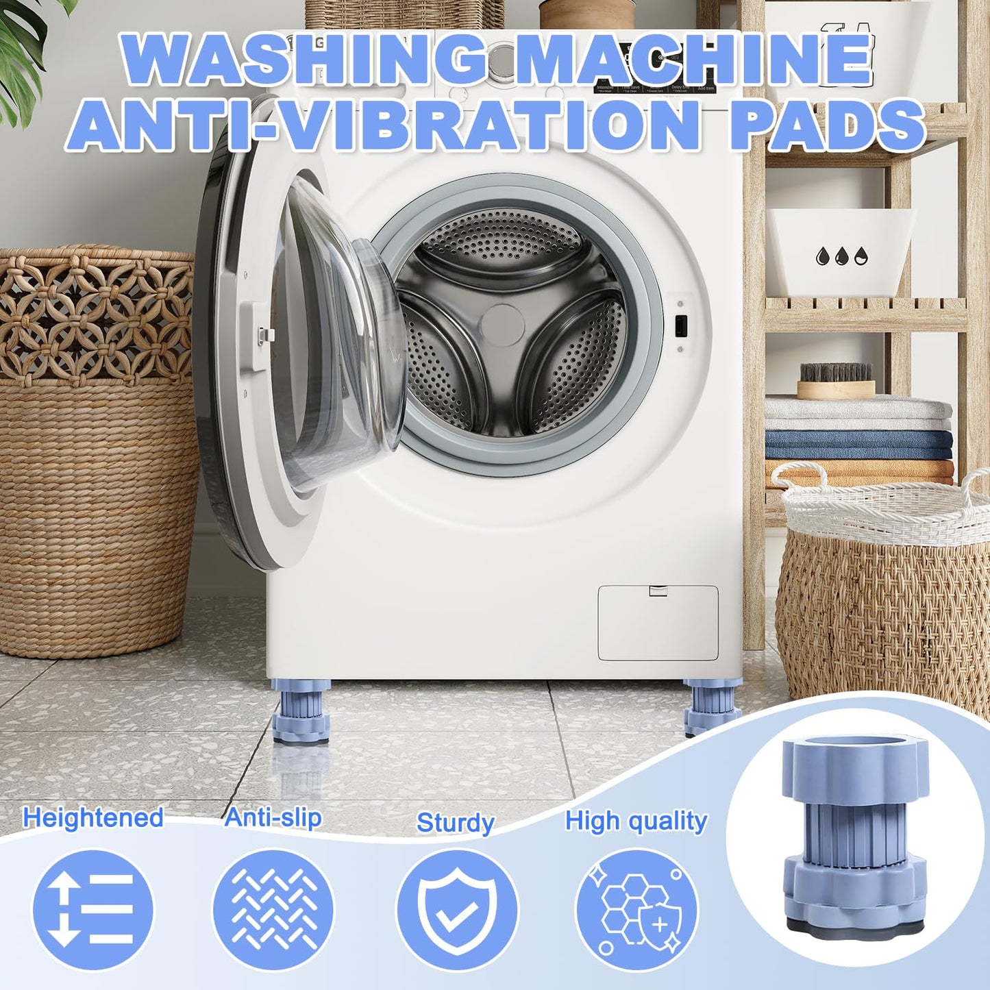 Adjustable Washing Machine Pads - قواعد غسالة قابلة للتعديل
