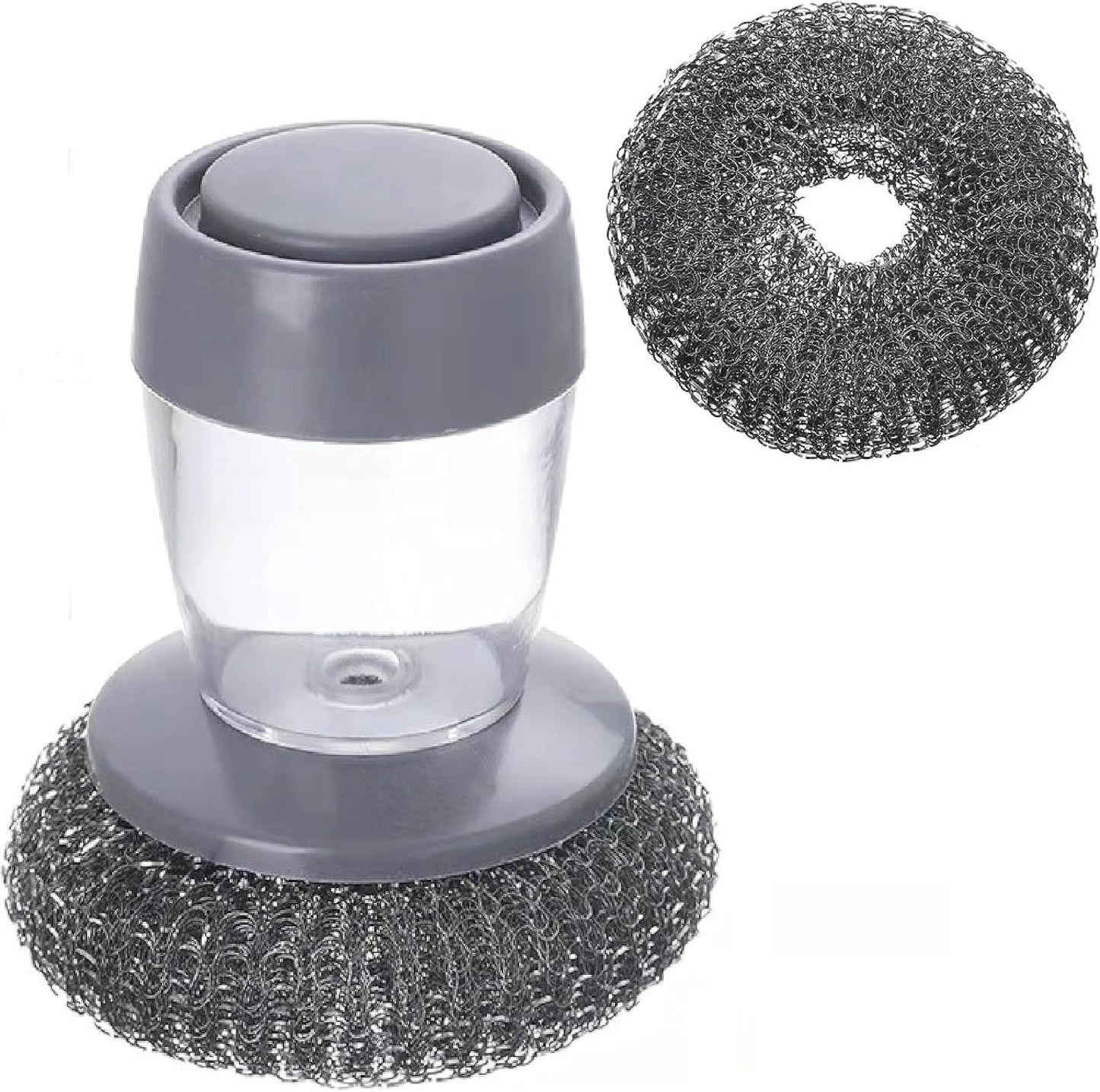 Steel whool with Dispenser - سيفة مع مضخ صابون