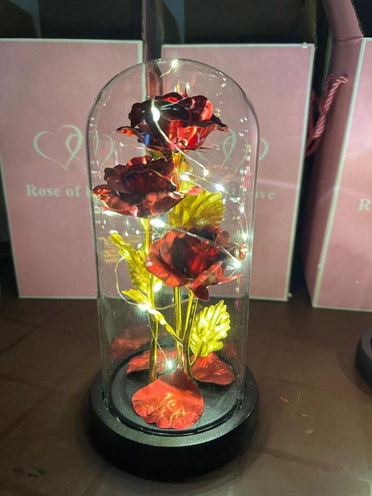 Preserved flower in glass